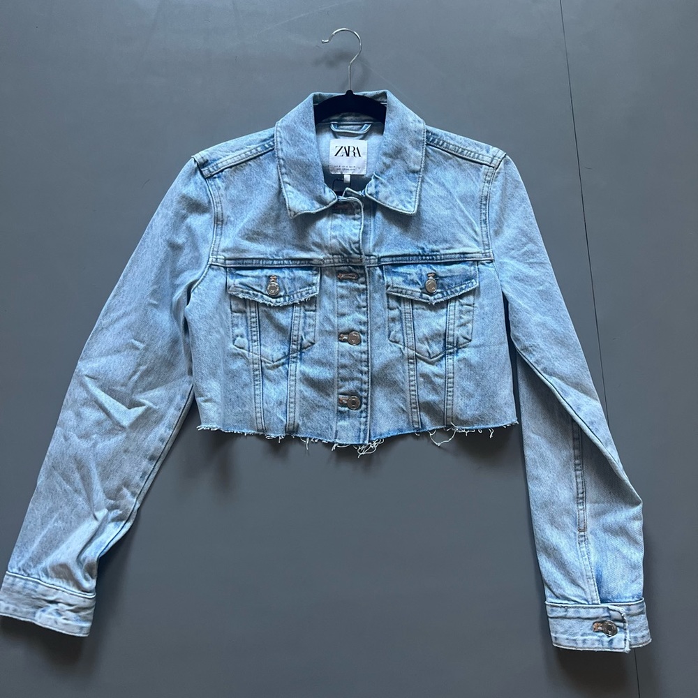 NWT ZARA Cropped Jean Jacket
